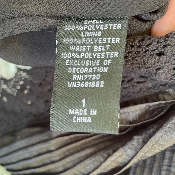 Anna Sui x Target Shift Dress Black Satin 20s Drop Waist Peter Pan Collar - Picture 5 of 15